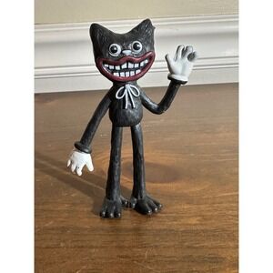 Cartoon Cat Trevor Henderson Horror Figure Black Creepypasta Collectible 4.5"